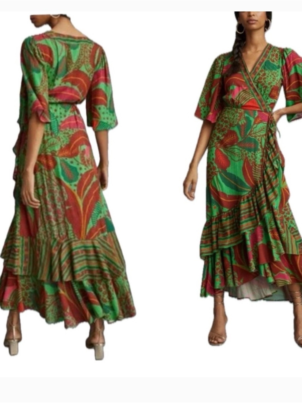 FARM Rio Colorful High Low Wrap Dress size XS - Picture 5 of 6